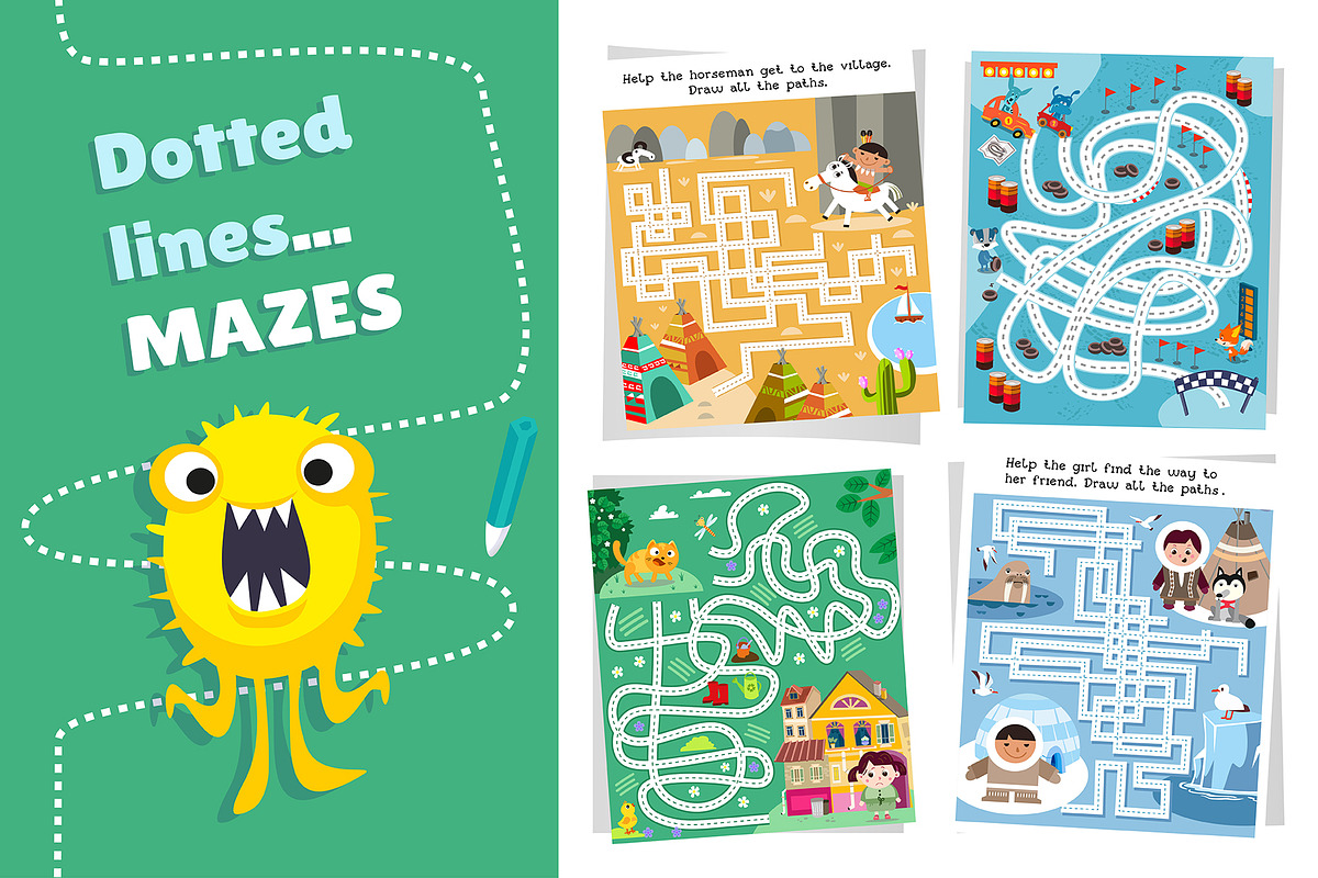 Funny Mazes Set, an Education Illustration by ArtyCats (Photo 4 of 7)