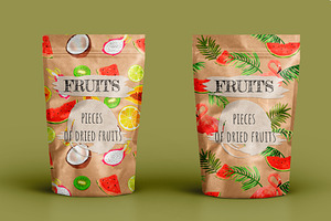 Juicy And Fresh. Set Of Patterns