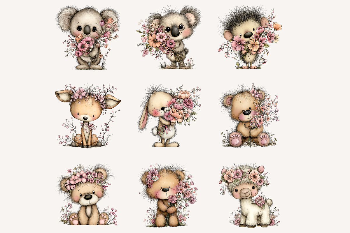 Whimsical spring Animals clipart, an Illustration by Designworld (Photo 4 of 5)