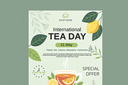 International Tea Day Flyer Template, a Flyer Template by MightyDesign (Thumbnail 4 of 8)