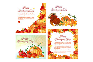 4 Thanksgiving Day Greeting Cards