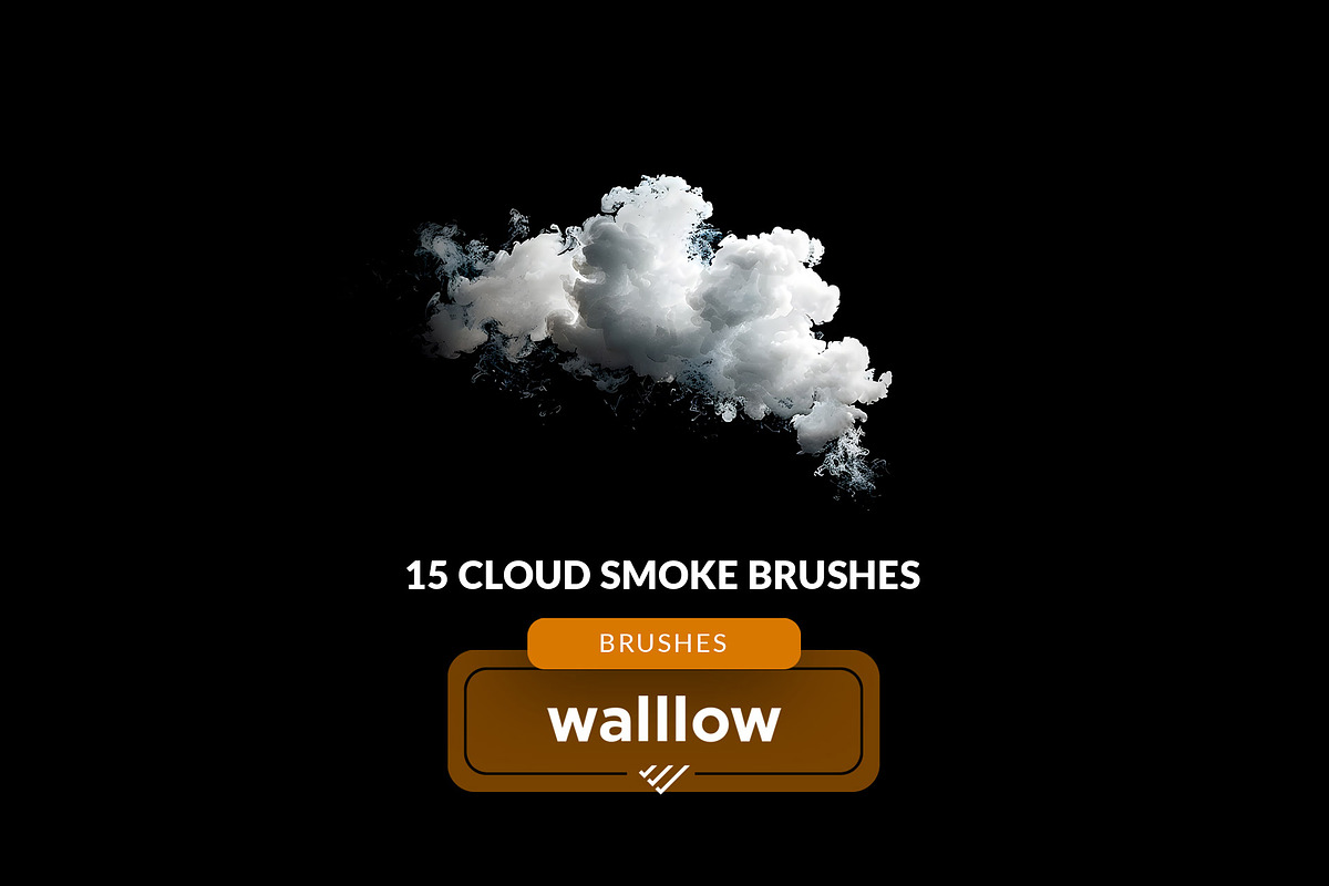15 Cloud smoke photoshop brushes, a Brush Add-On by Walllow Creatives (Photo 2 of 3)