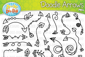 Doodle Arrows Clipart Set 1