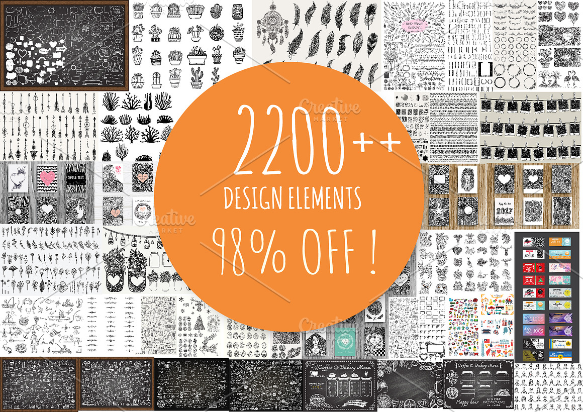 98 % OFF 2200++ Design elements, an Animal Illustration by Somjai King (Photo 1 of 45)