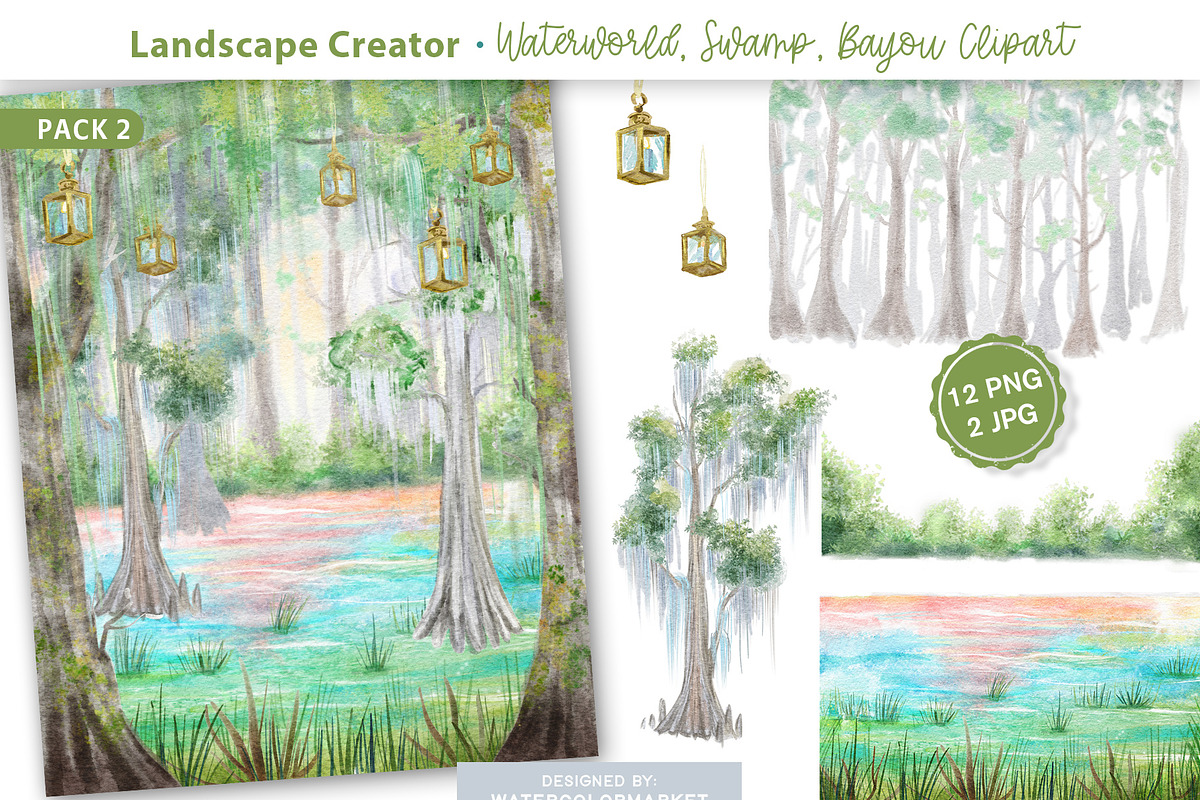 Landscape Creator - Swamp, an Illustration by Dora Katona (Photo 1 of 4)