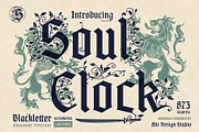 Soul Clock Typeface, a Blackletter Font by alit design (Thumbnail 1 of 20)