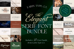 Elegant Serif Font Bundle, a Serif Font by Larin Type Co.