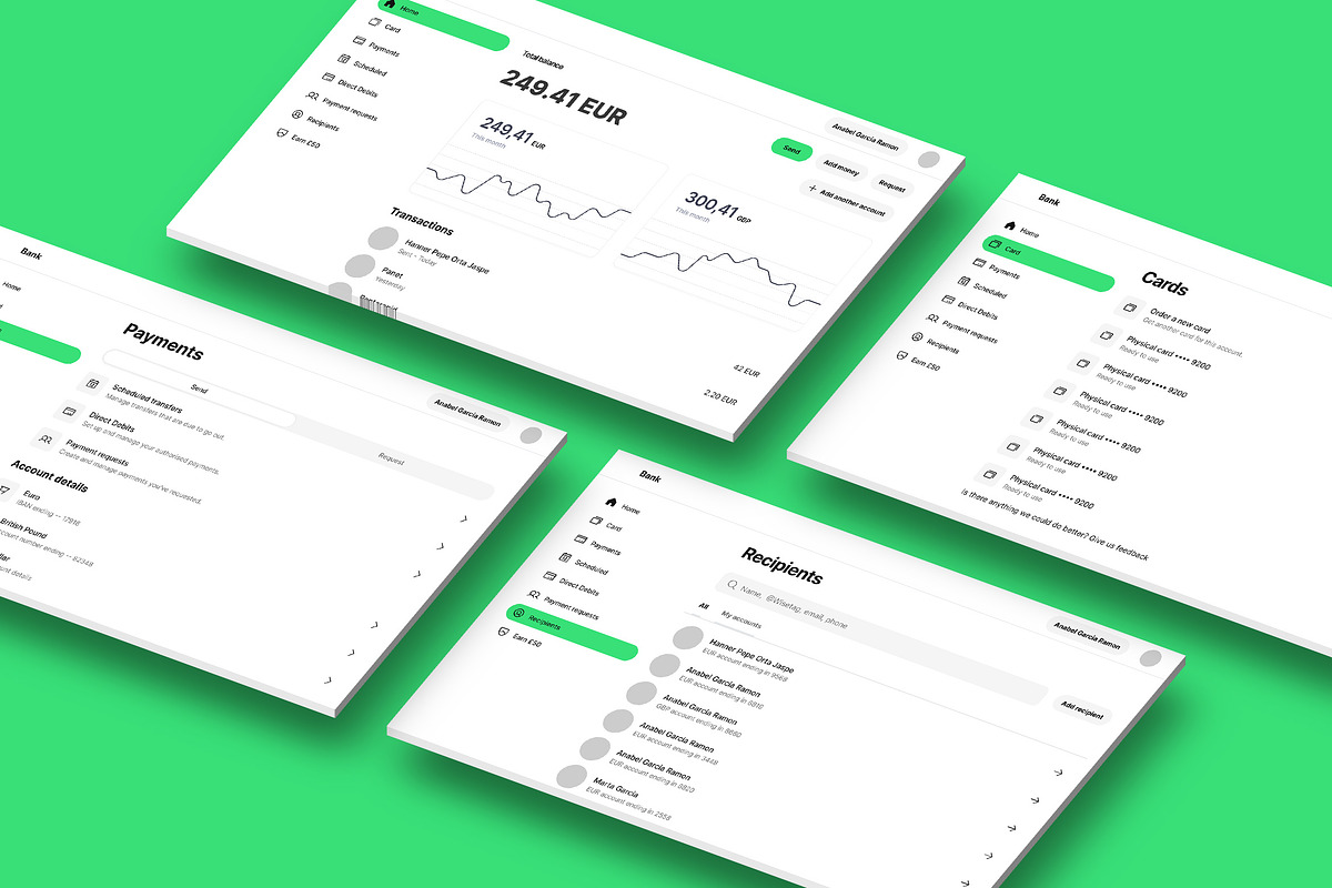 Banking Financial Dashboard Web app, an UI Kit Template by nagaredesignstudio (Photo 1 of 5)