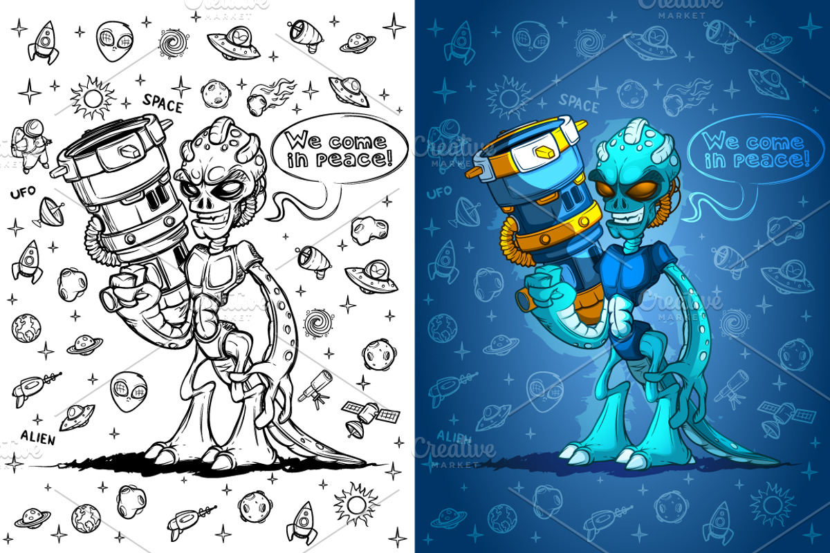 Alien Invaders, a Graphic by yuanden graphics (Photo 3 of 5)