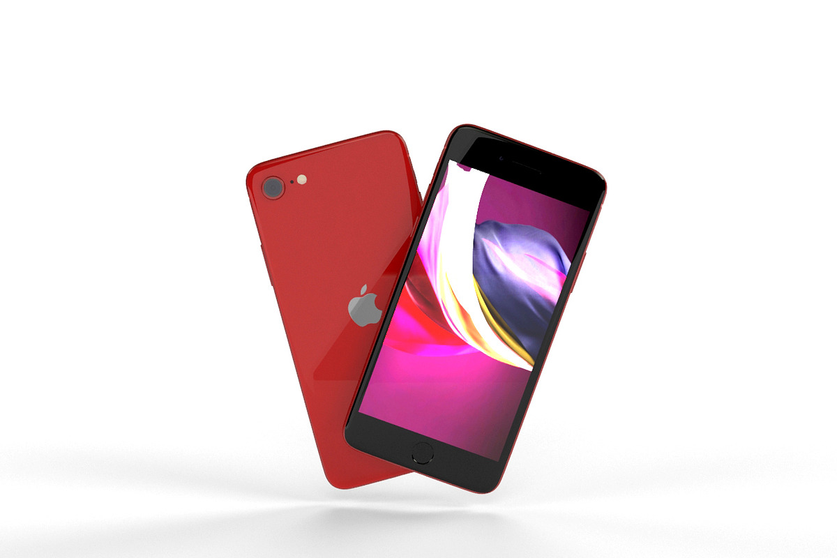 Apple iPhone SE 2020 Product Red, an Object 3D Model by Tedi Permana (Photo 1 of 14)