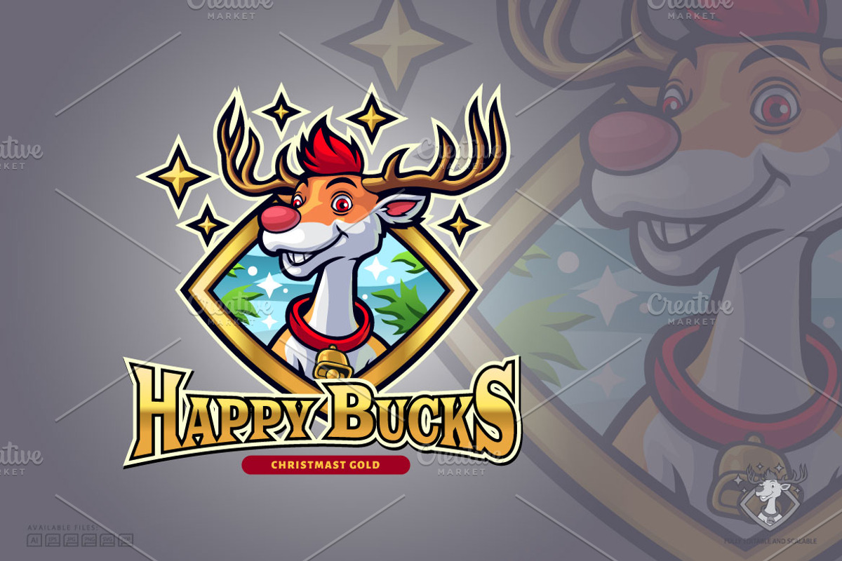 Christmas Buck Logo Template, a Branding & Logo Template by Kongstones_std (Photo 2 of 5)