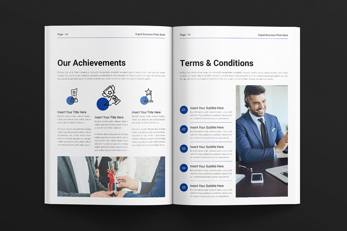 Digital Pitch Deck Template, a Brochure Template by E-Type (Photo 6 of 7)