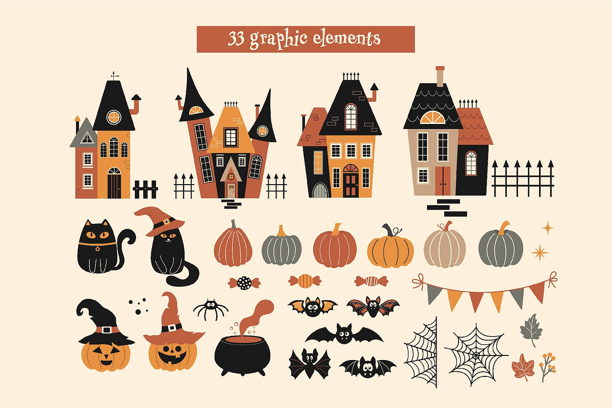 Hey BOO! Cute ghost clipart, a Seasonal Illustration by EltaMaxArt (Photo 4 of 14)