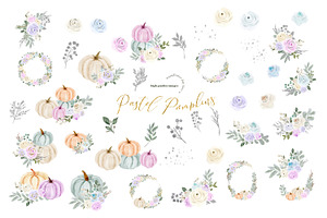 Pastel Arrangements Pumpkin Clipart