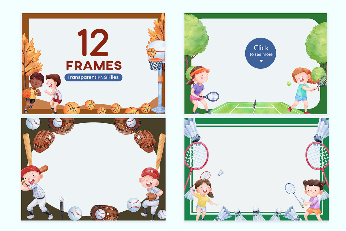 American Sport Kids, Watercolor, a Sport Illustration by CreativeValuation (Photo 4 of 12)