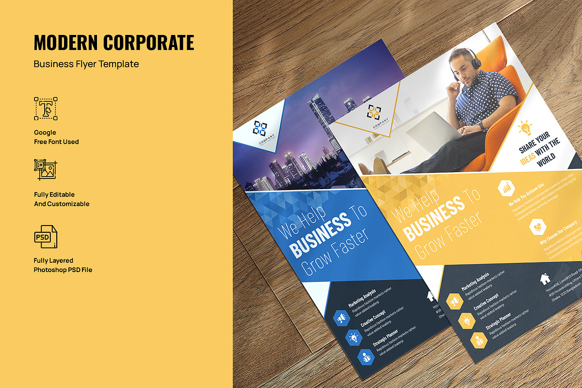 Corporate Flyer Template, a Flyer Template by CodexCoder Themes (Photo 1 of 4)