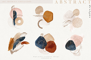 Art Abstract Watercolor Shapes