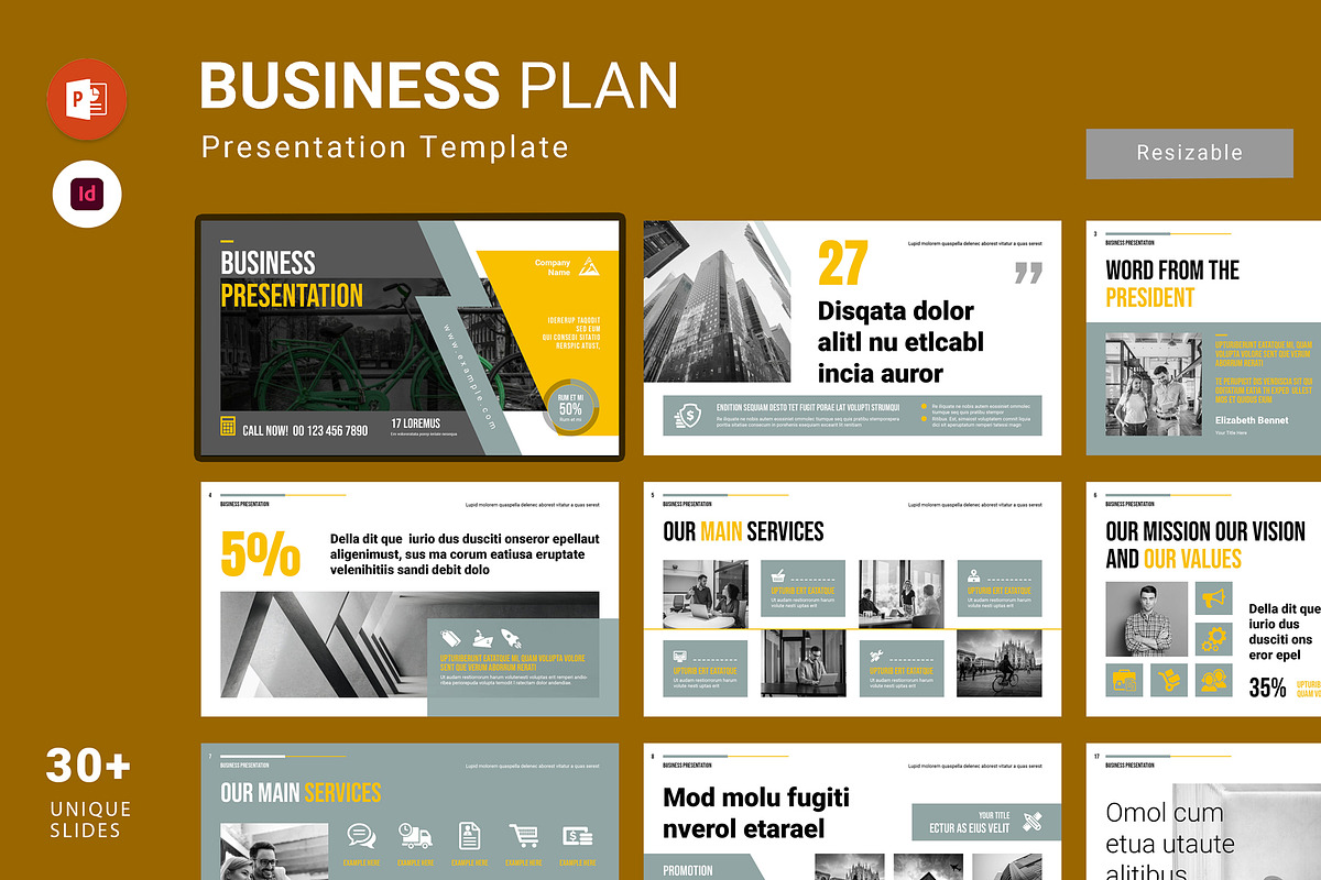 Business Pale Presentation Layout