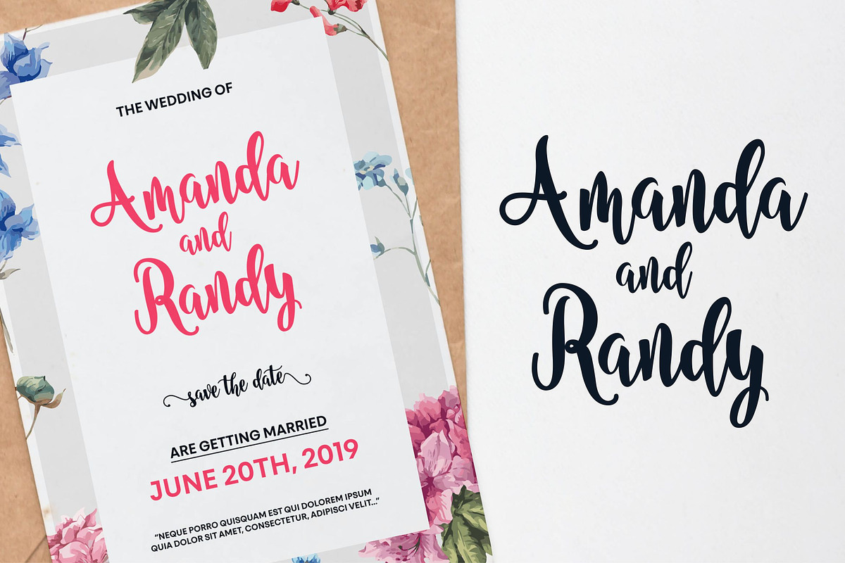 Nanda Script Font preview 7