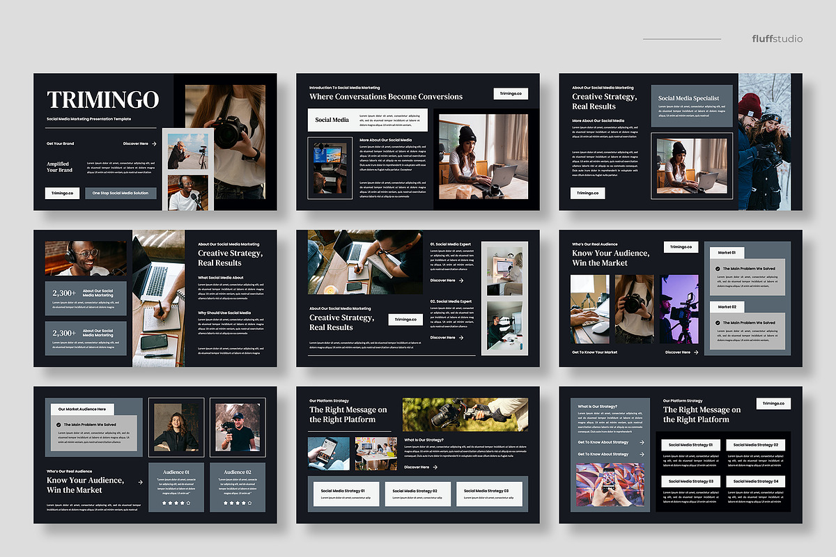 Social Media Marketing Google Slides, a Presentation Template by fluffstudio (Photo 2 of 4)