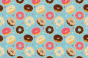 Cute donuts with colorful glazing, a Background Graphic by martynmarin (Thumbnail 3 of 11)