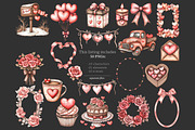 Valentines Day Clipart | Romantic PN, an Animal Illustration by GlamArtZhanna (Thumbnail 7 of 8)