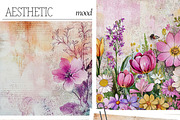 Floral Distressed Backgrounds, a Decorative Illustration by pictures for you (Thumbnail 5 of 36)