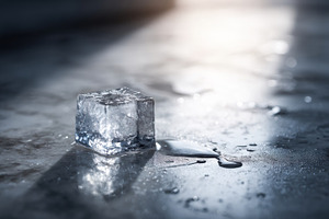 Melted Ice Cube on Marble, a Food & Drink Photo by Virgo Studio