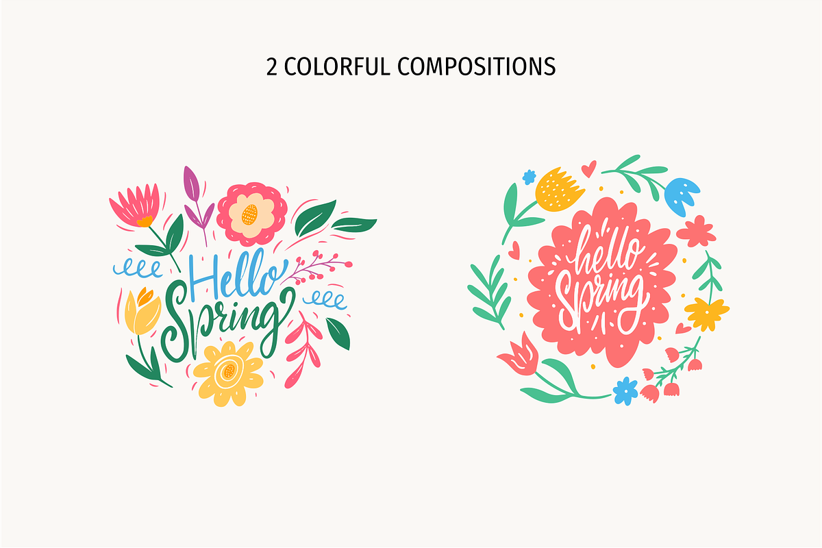 Spring Lettering & Floral Quotes, a Seasonal Illustration by Oktyabr (Photo 4 of 7)