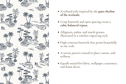 Swamp Toile de Jouy Pattern, a Pattern Graphic by Hughes Studio (Thumbnail 4 of 8)