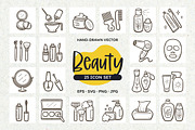 Beauty & Cosmetic SVG Icons, an Outline Icon by insemar (Thumbnail 1 of 4)