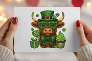 St. Patricks Day Highland Cow Png, an Illustration by DreamPrint404 (Thumbnail 6 of 6)