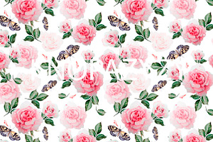 8 HandDrawn Watercolor PATTERNS