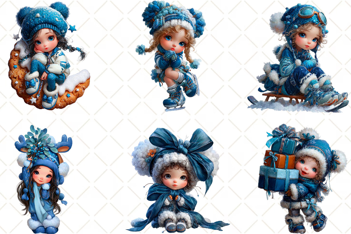 Winter Girl Clipart, an Illustration by Black Bird Studio (Photo 3 of 6)