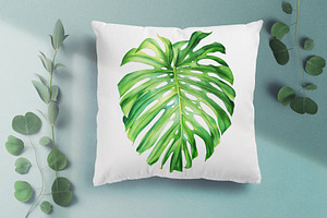 Watercolor Bundle Tropical Leaves