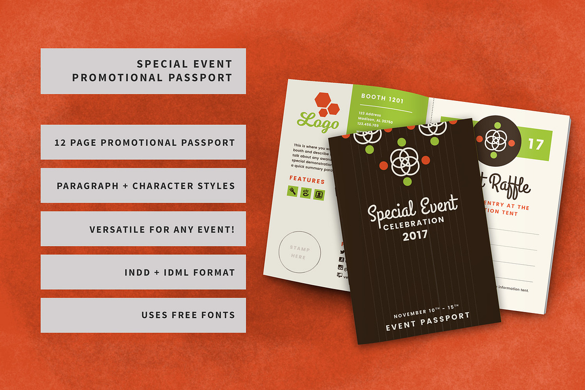 Special Event Promotional Passport, a Brochure Template by Hues of Hodges (Photo 1 of 7)