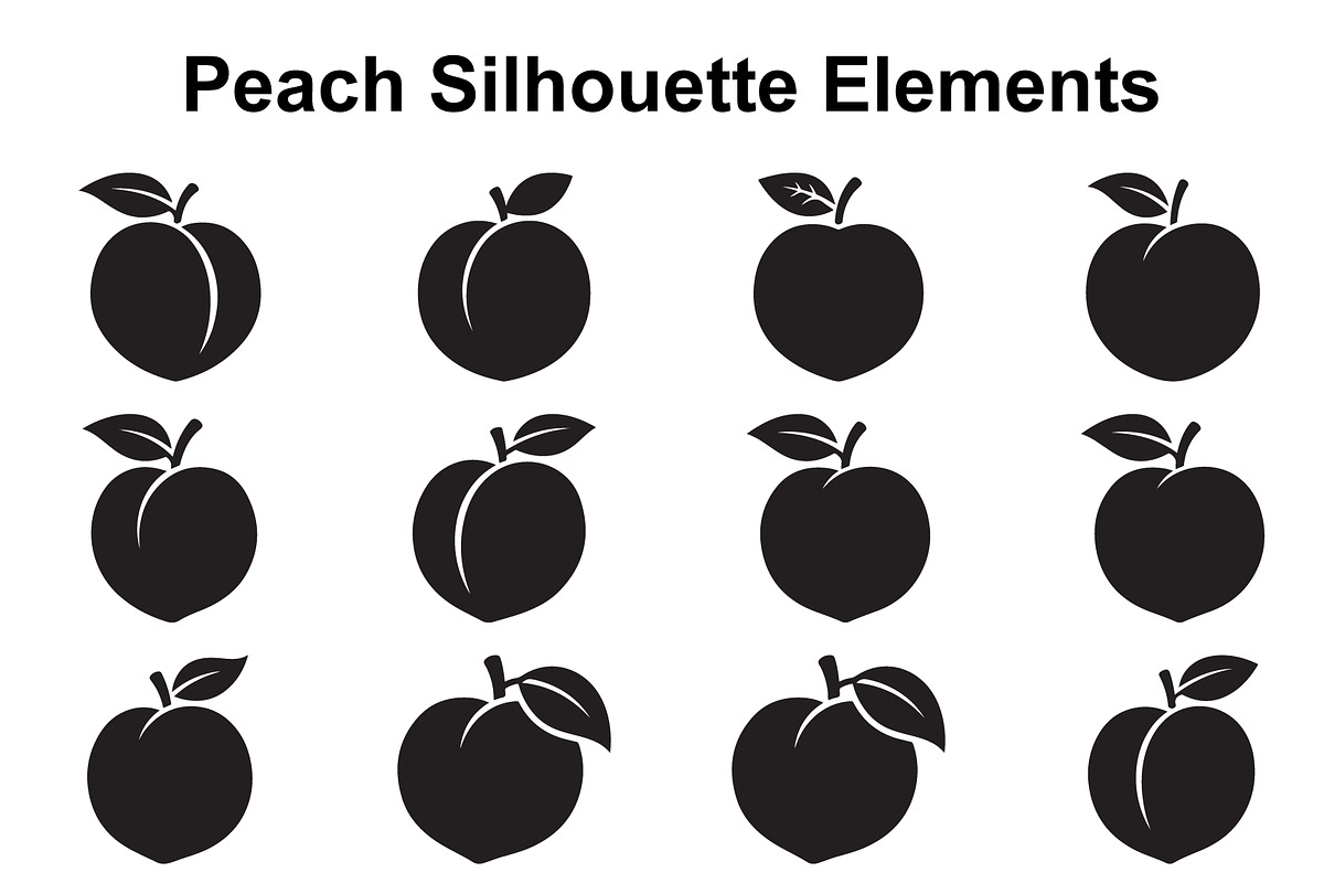 Peach Leaf Silhouette Collection, an Object Graphic by Designs_River (Photo 1 of 3)