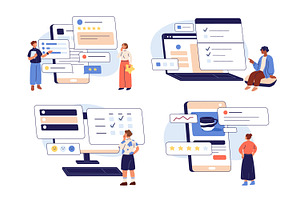 Online survey and feedback concept, a Person Illustration by Good Studio