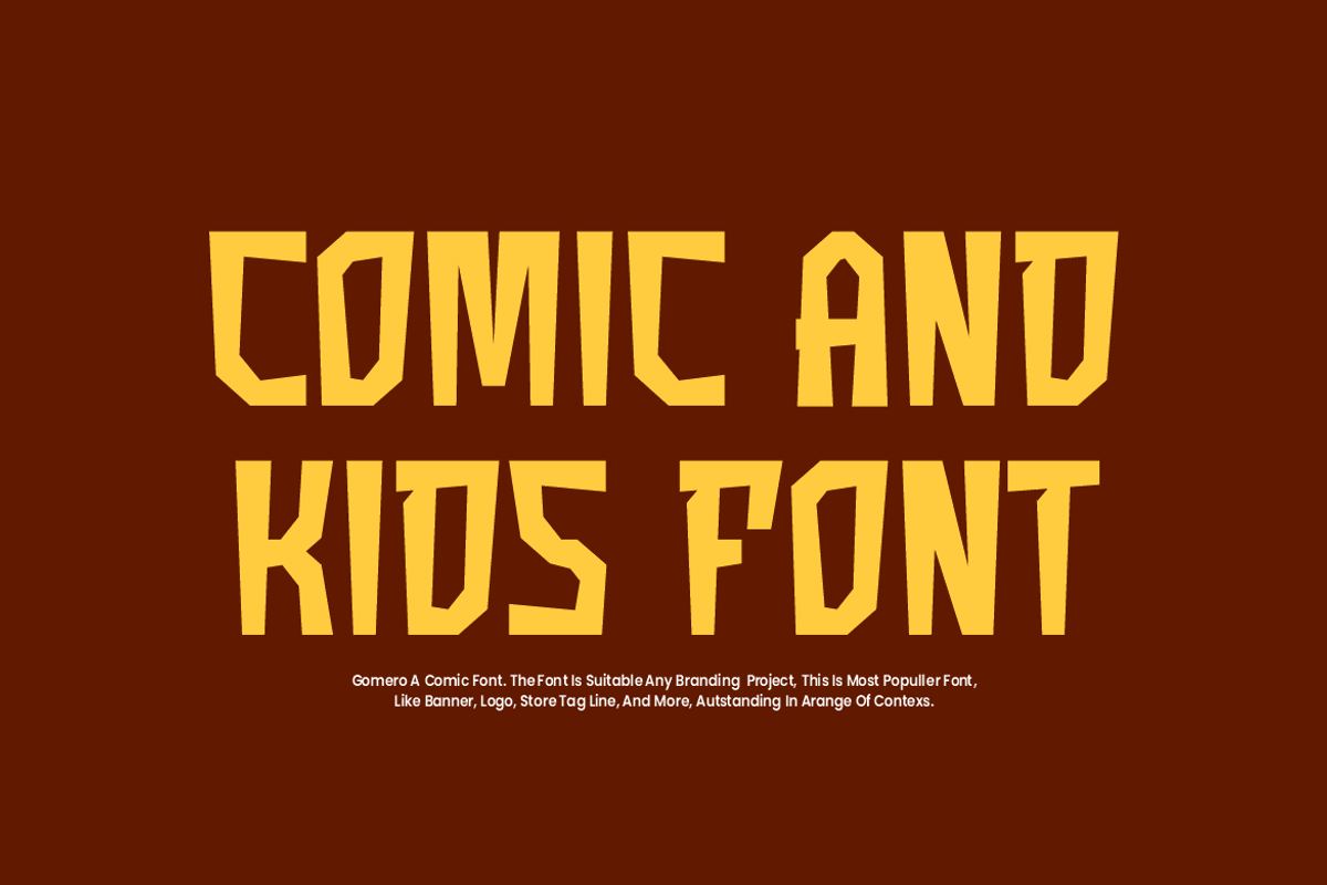 Gomero - Comic Font, a Sans Serif Font by Iqsiart Studio (Photo 2 of 7)