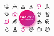 2400+ Pixel Perfect Icons, an Outline Icon by P.F. Creative Lab (Thumbnail 2 of 6)