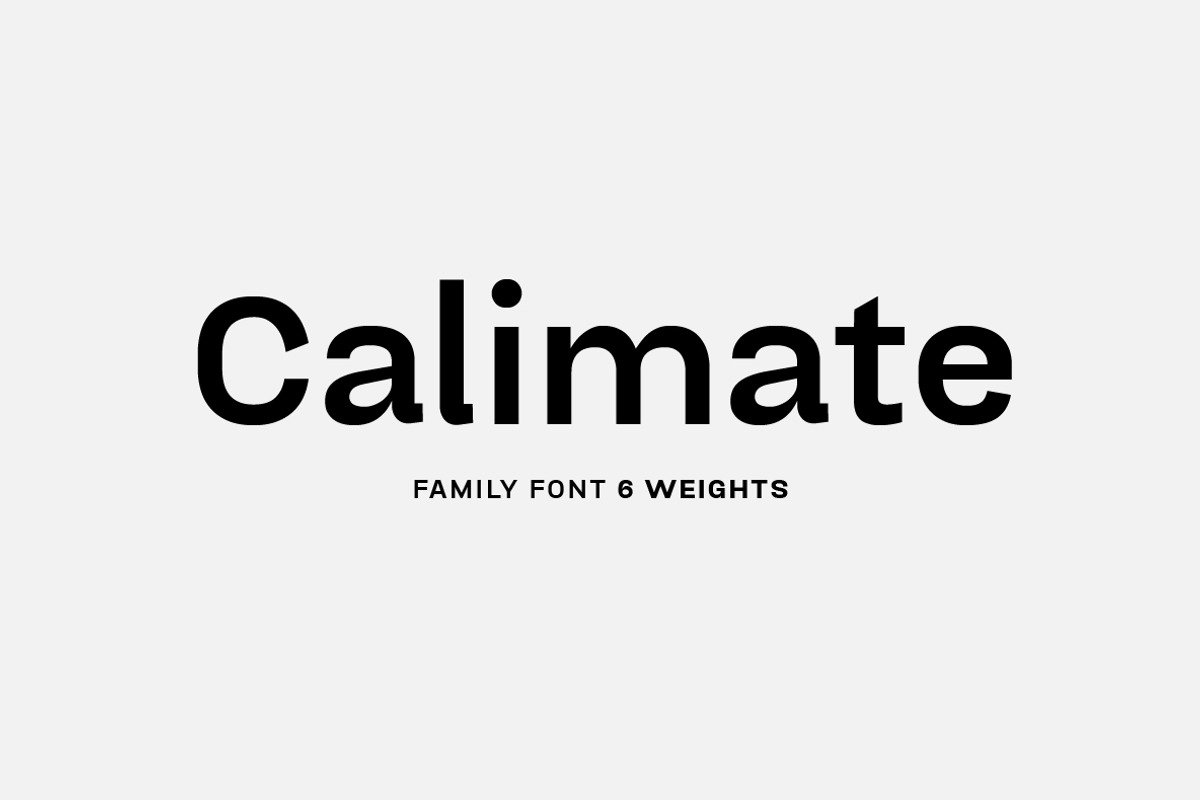 Calimate Family Fonts, a Sans Serif Font by Yukita Creative (Photo 1 of 12)