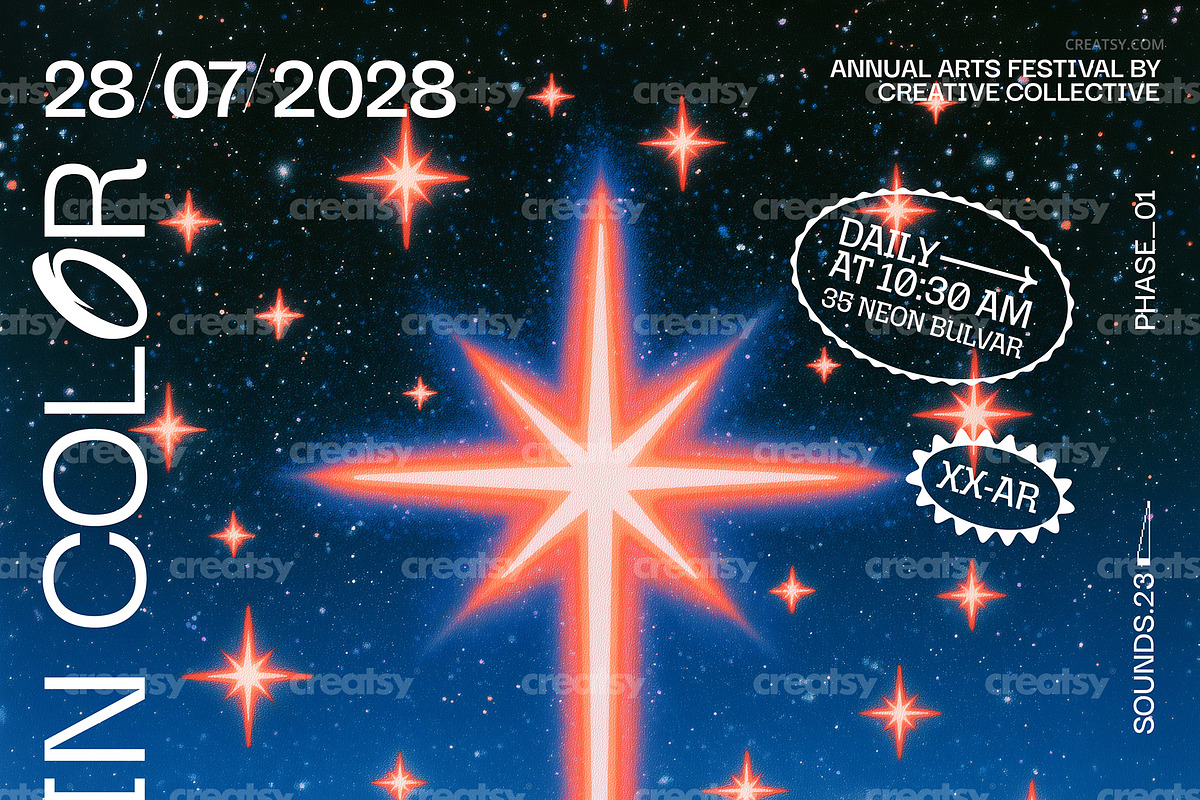 Glowing Peak Poster Template, a Poster Template by creatsy5 (Photo 3 of 4)
