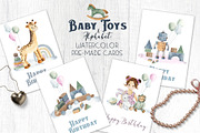 Watercolor Baby Toys & Alphabet, an Object Graphic by Ana-Sakuta (Thumbnail 2 of 21)