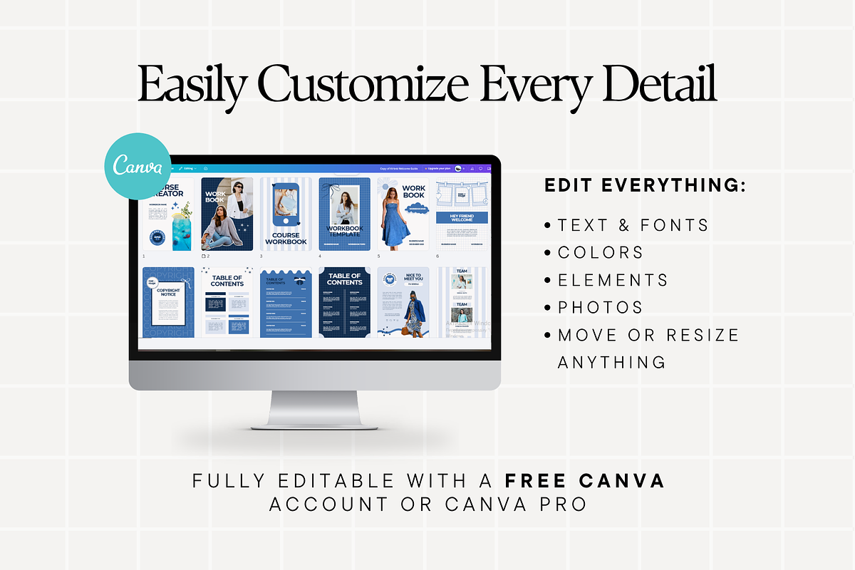 Blue Ebook Workbook Canva Template, a Marketing Template by Anna Design Studio (Photo 6 of 11)