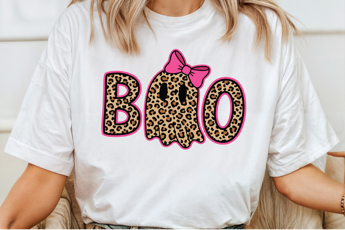 Leopard Ghost Boo Coquette Bow PNG, an Illustration by Craft Nest (Photo 3 of 6)