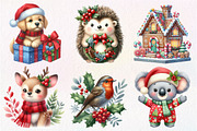 Cute Christmas Animals PNG, an Illustration by Dream Creation (Thumbnail 5 of 6)