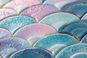 Colorful ocean tiles art, a Photo by Beautiful things