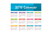 2016 Calendar vector kids hand made, a Stationery Template by Rommeo79 (Thumbnail 3 of 5)