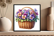Spring Viola Flowers Sublimation, an Illustration by DreamCafeArt (Thumbnail 5 of 5)