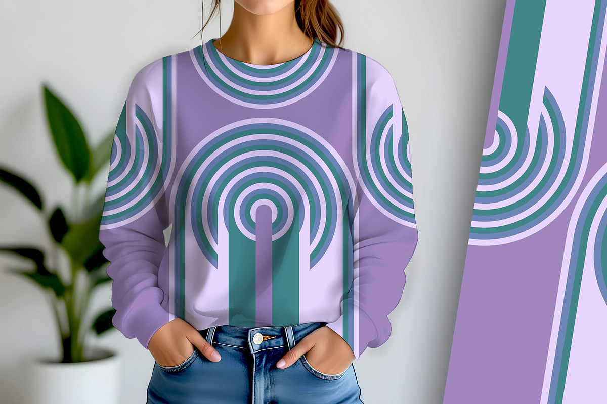 Purple and Teal Arches, a Background Graphic by Sharon Schwalbe (Photo 3 of 6)